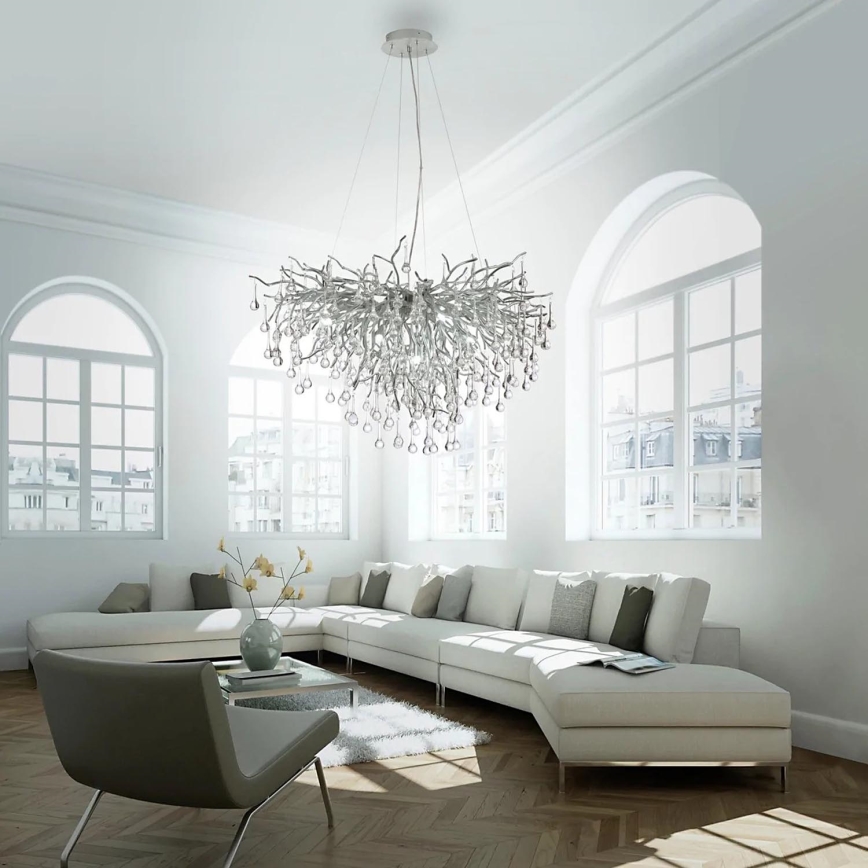 Paul Neuhaus 2192-55 - Lampadario a sospensione con filo ICICLE 10xG9/40W/230V 50x100 cm cromo lucido