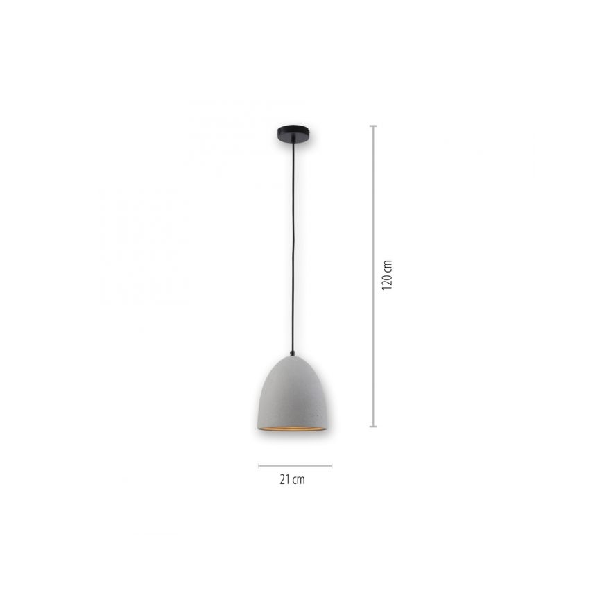 Paul Neuhaus 2231-22 - Lampadario a sospensione con filo ETON 1xE27/40W/230V calcestruzzo