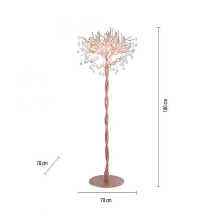 Paul Neuhaus 232-11 - Lampada da terra ICICLE 5xG9/40W/230V ottone