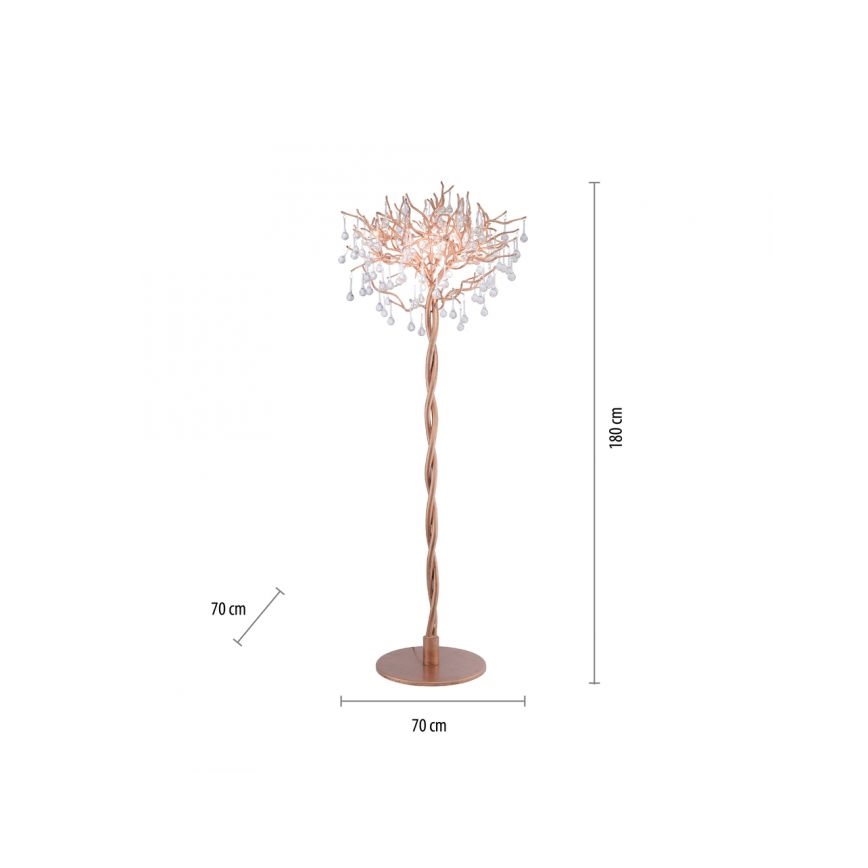Paul Neuhaus 232-11 - Lampada da terra ICICLE 5xG9/40W/230V ottone