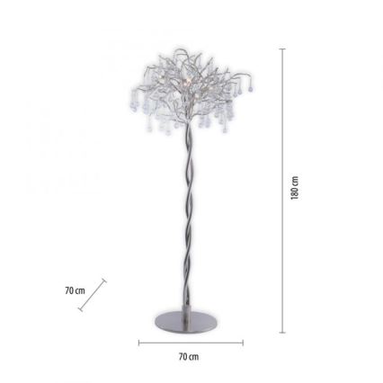 Paul Neuhaus 232-55 - Lampada con piedistallo ICICLE 5xG9/40W230V cromo lucido