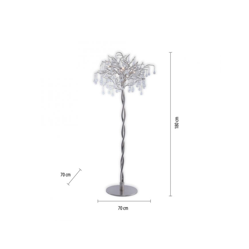 Paul Neuhaus 232-55 - Lampada con piedistallo ICICLE 5xG9/40W230V cromo lucido