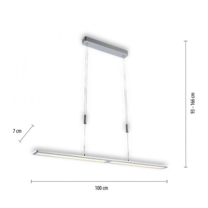 Paul Neuhaus 2565-95 - Lampadario LED dimmerabile su filo con sensore LED/35W/230V
