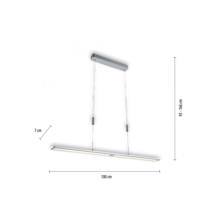 Paul Neuhaus 2565-95 - Lampadario LED dimmerabile su filo con sensore LED/35W/230V