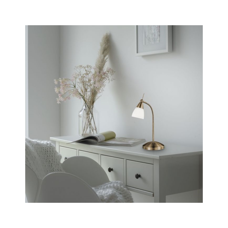 Paul Neuhaus 4430-11 - Lampada da tavolo touch dimmerabile PINO 1xG9/28W/230V ottone