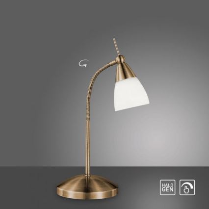 Paul Neuhaus 4430-11 - Lampada da tavolo touch dimmerabile PINO 1xG9/28W/230V ottone