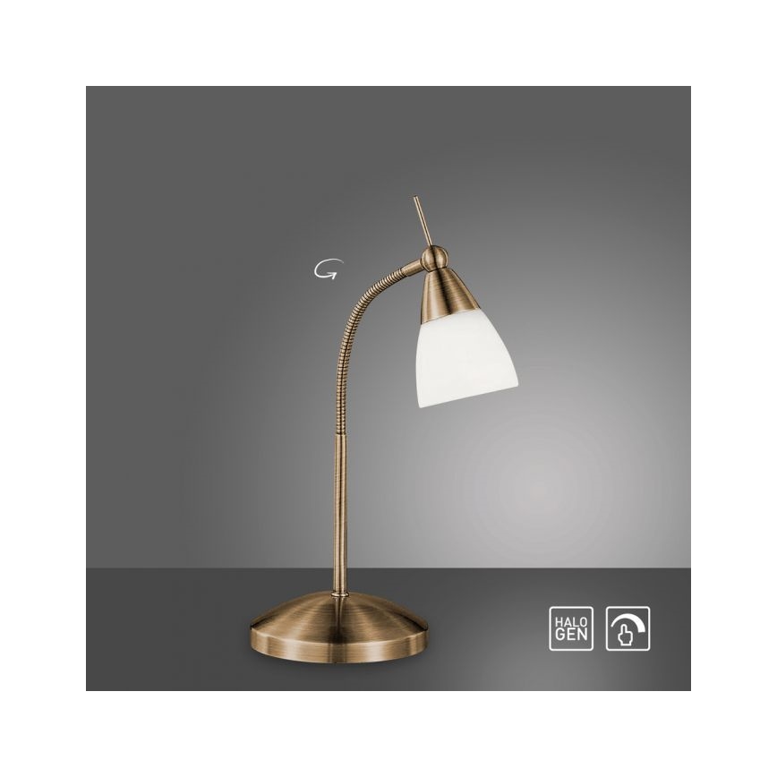 Paul Neuhaus 4430-11 - Lampada da tavolo touch dimmerabile PINO 1xG9/28W/230V ottone
