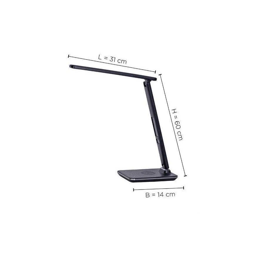 Paul Neuhaus 4595-18 - Lampada da tavolo touch LED dimmerabile con ricarica wireless ADRIANO LED/5W/230V nero