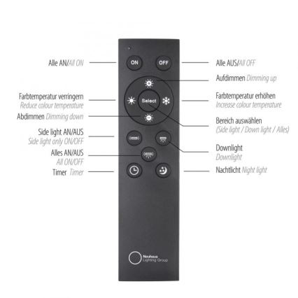 Paul Neuhaus 6121-79 - Faretto LED dimmerabile PURE 4xLED/4W/230V + LED/9W 2700-5000K + telecomando