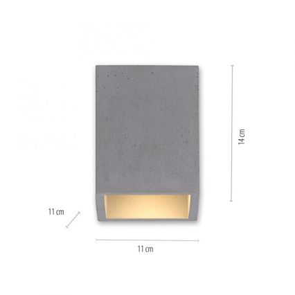 Paul Neuhaus 6161-22 - Faretto ETON 1xGU10/10W/230V calcestruzzo