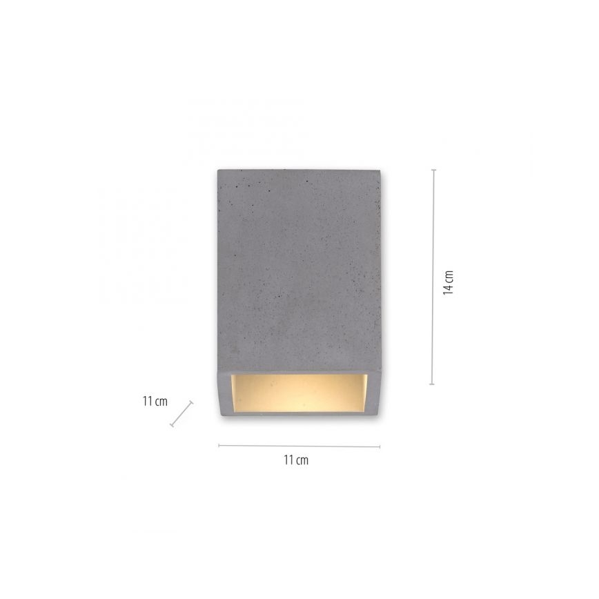 Paul Neuhaus 6161-22 - Faretto ETON 1xGU10/10W/230V calcestruzzo