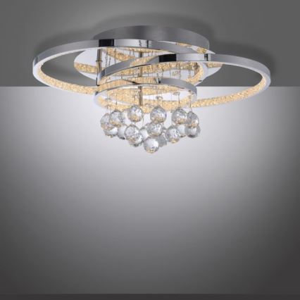 Paul Neuhaus 6267-17 - Plafoniera LED dimmerabile ROTAZO LED/32W/230V diametro 45 cm cromo lucido