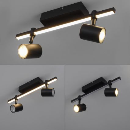 Paul Neuhaus 6524-18 - Lampada a LED da incasso BARIK 2xGU10/4,5W/230V + LED/5W