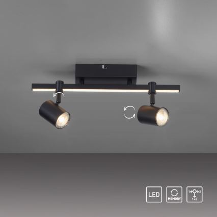 Paul Neuhaus 6524-18 - Lampada a LED da incasso BARIK 2xGU10/4,5W/230V + LED/5W