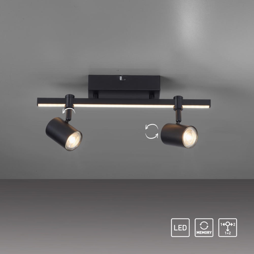 Paul Neuhaus 6524-18 - Lampada a LED da incasso BARIK 2xGU10/4,5W/230V + LED/5W