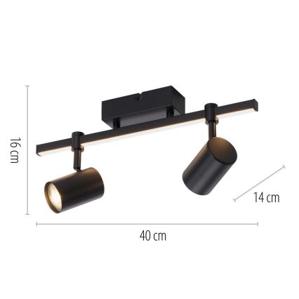 Paul Neuhaus 6524-18 - Lampada a LED da incasso BARIK 2xGU10/4,5W/230V + LED/5W