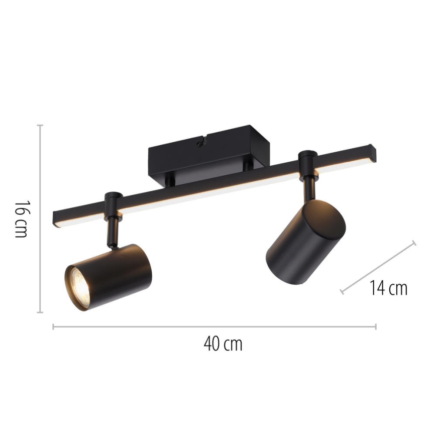 Paul Neuhaus 6524-18 - Lampada a LED da incasso BARIK 2xGU10/4,5W/230V + LED/5W