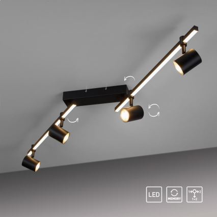 Paul Neuhaus 6525-18 - Luce Spot a LED BARIK 4xGU10/4,5W/230V + LED/10W