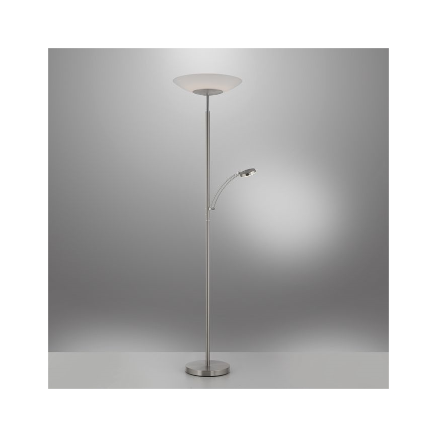 Paul Neuhaus 655-55 - Lampada da terra dimmerabile a LED ALFRED LED/28W+LED/4W/230V cromo lucido