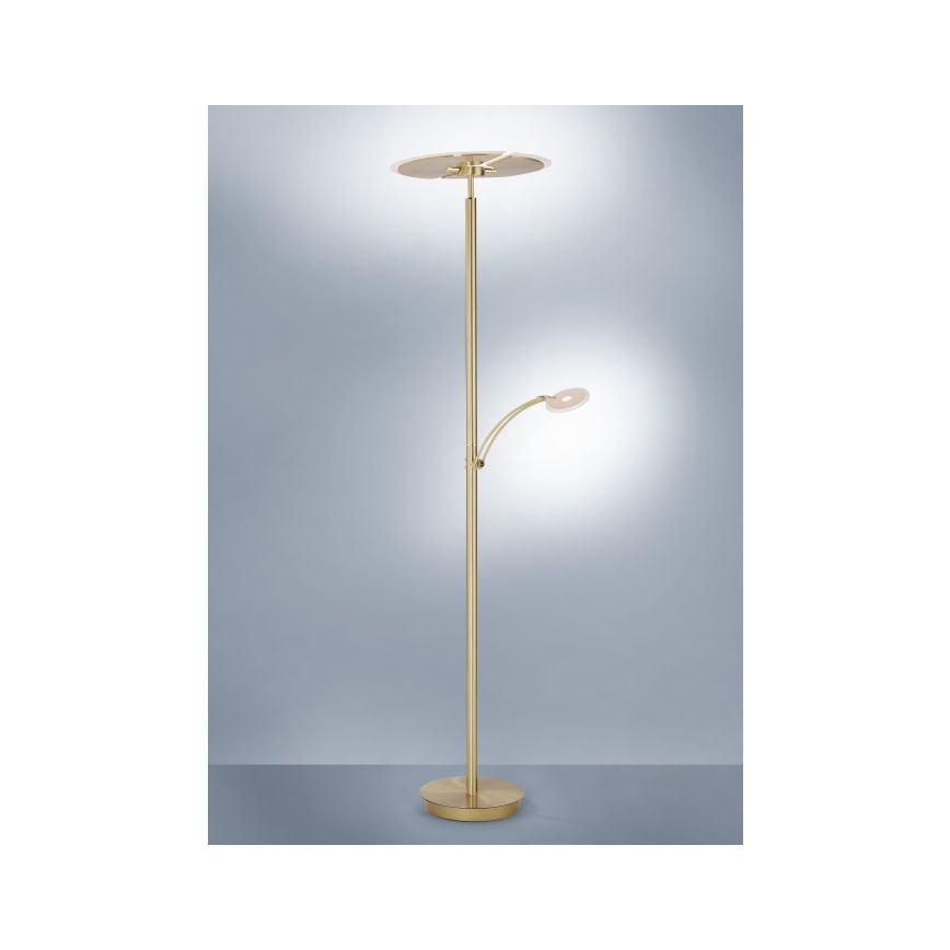 Paul Neuhaus 673-60 - Lampada da terra dimmerabile a LED ARTUR 2xLED/21W/230V+LED/6W dorata