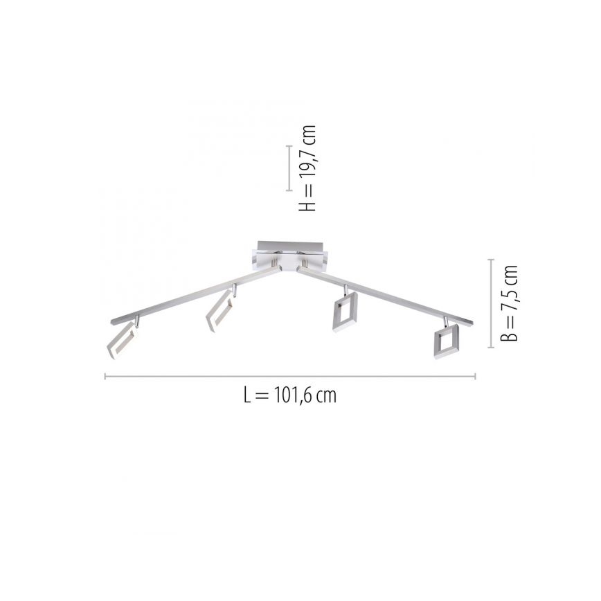 Paul Neuhaus 6960-55 - Faretto LED dimmerabile INIGO 4xLED/4,2W/230V