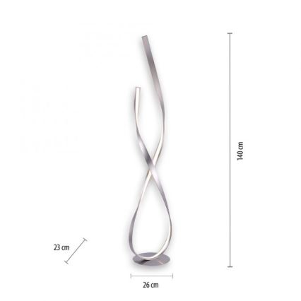 Paul Neuhaus 720-55 - Lampada da terra dimmerabile a LED LINDA LED/27W/230V cromo lucido