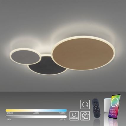 Paul Neuhaus 8007-70 - Plafoniera LED dimmerabile Q-PIATO LED/35W/230V 2700-5000K Wi-Fi + telecomando