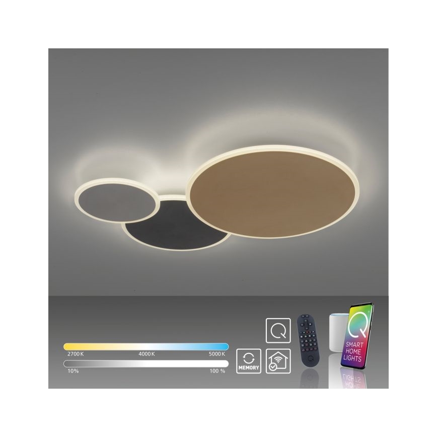 Paul Neuhaus 8007-70 - Plafoniera LED dimmerabile Q-PIATO LED/35W/230V 2700-5000K Wi-Fi + telecomando