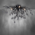 Paul Neuhaus 8090-18 - Plafoniera a montaggio superficiale ICICLE 4xG9/40W/230V 30x60 cm nero
