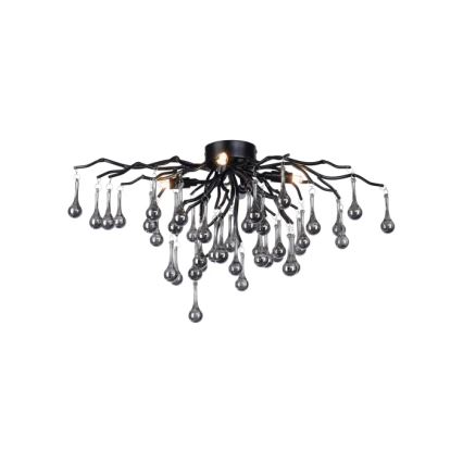 Paul Neuhaus 8090-18 - Plafoniera a montaggio superficiale ICICLE 4xG9/40W/230V 30x60 cm nero