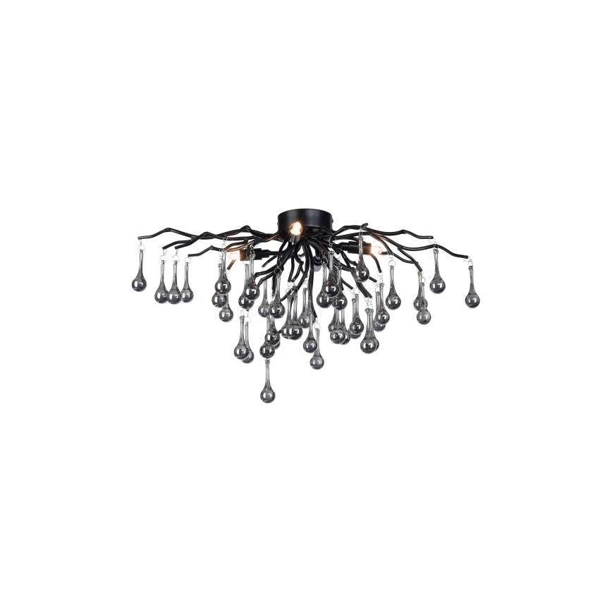Paul Neuhaus 8090-18 - Plafoniera a montaggio superficiale ICICLE 4xG9/40W/230V 30x60 cm nero