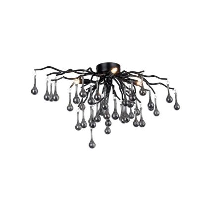 Paul Neuhaus 8090-18 - Plafoniera a montaggio superficiale ICICLE 4xG9/40W/230V 30x60 cm nero