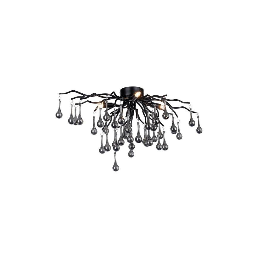 Paul Neuhaus 8090-18 - Plafoniera a montaggio superficiale ICICLE 4xG9/40W/230V 30x60 cm nero