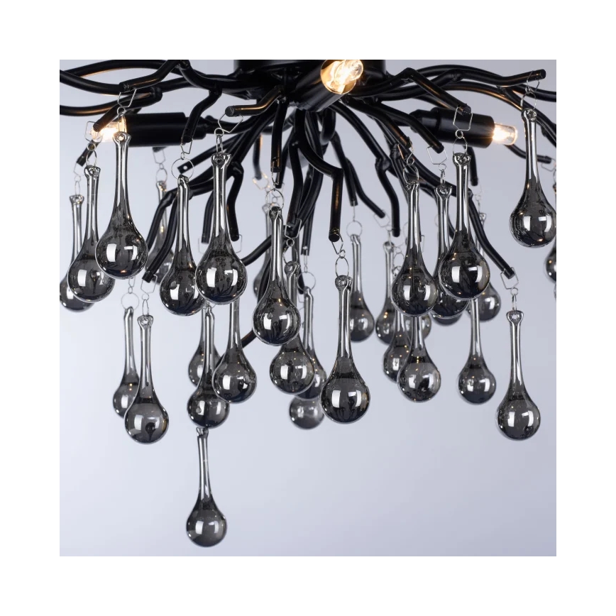 Paul Neuhaus 8090-18 - Plafoniera a montaggio superficiale ICICLE 4xG9/40W/230V 30x60 cm nero