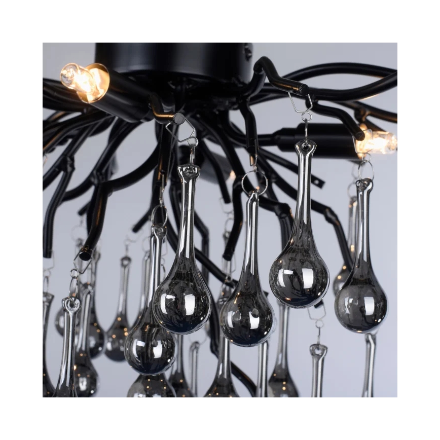 Paul Neuhaus 8090-18 - Plafoniera a montaggio superficiale ICICLE 4xG9/40W/230V 30x60 cm nero