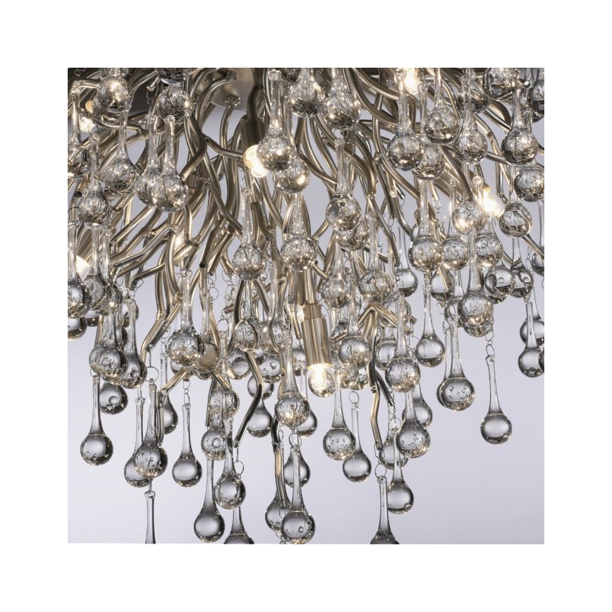 Paul Neuhaus 8091-55 - Lampadario a plafone ICICLE 9xG9/40W/230V diametro 50 cm cromo lucido