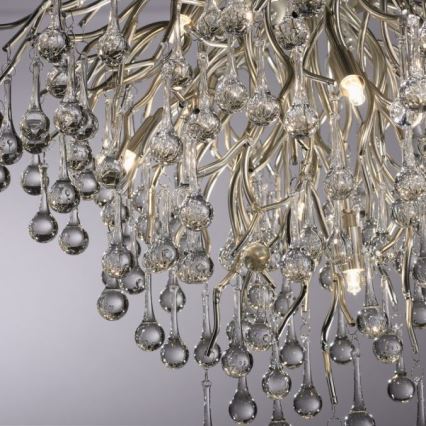 Paul Neuhaus 8091-55 - Lampadario a plafone ICICLE 9xG9/40W/230V diametro 50 cm cromo lucido