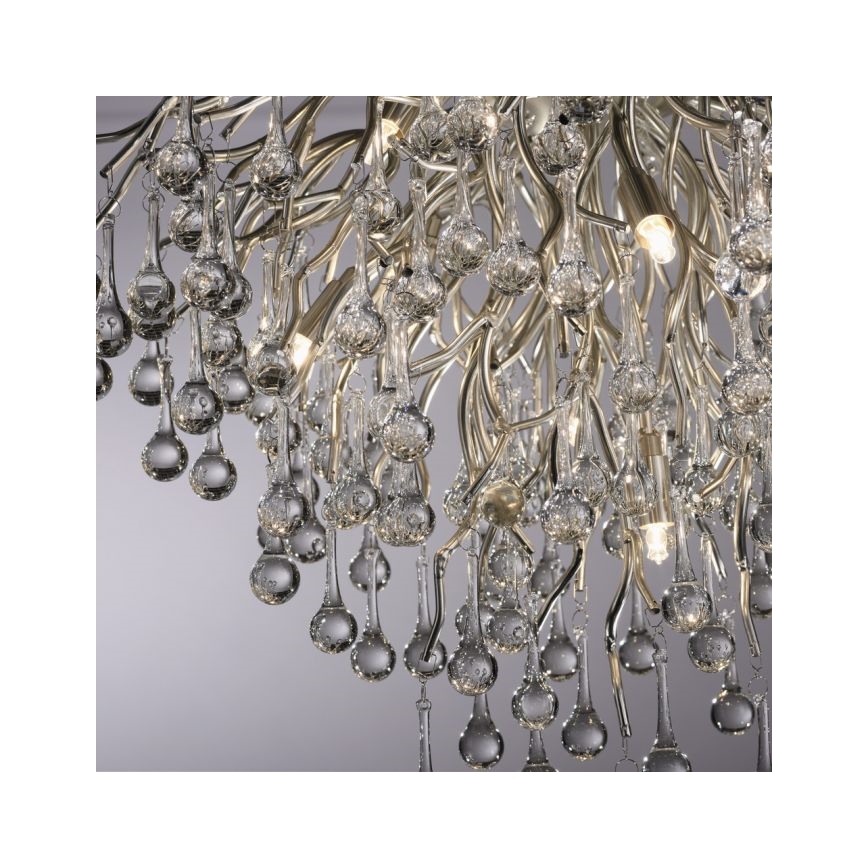Paul Neuhaus 8091-55 - Lampadario a plafone ICICLE 9xG9/40W/230V diametro 50 cm cromo lucido