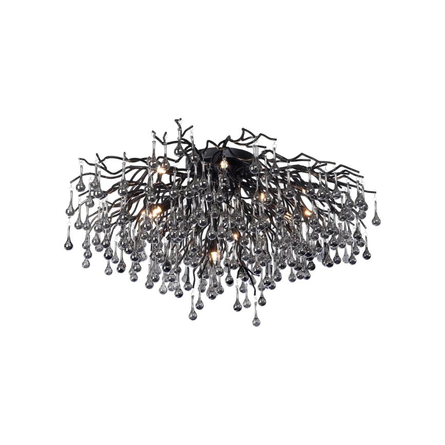 Paul Neuhaus 8092-18 - Plafone ICICLE 14xG9/40W/230V Ø 100 cm nero