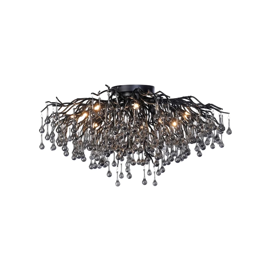 Paul Neuhaus 8092-18 - Plafone ICICLE 14xG9/40W/230V Ø 100 cm nero