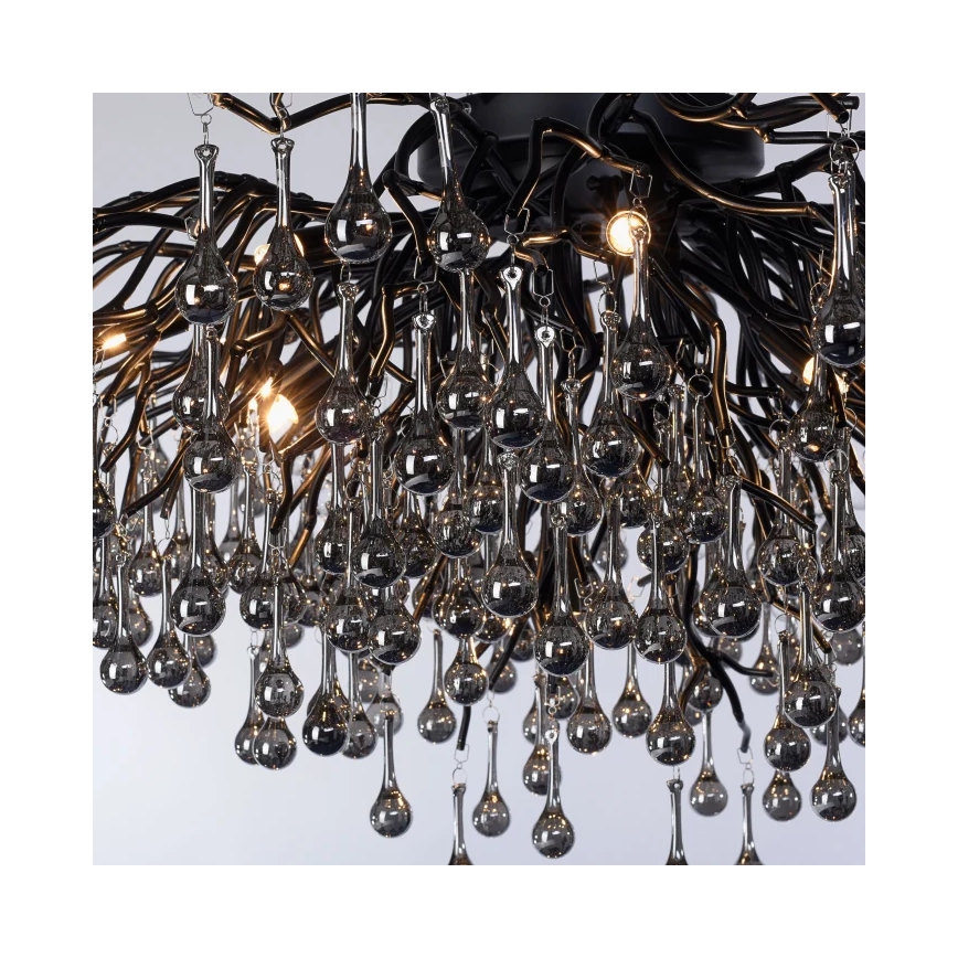 Paul Neuhaus 8092-18 - Plafone ICICLE 14xG9/40W/230V Ø 100 cm nero