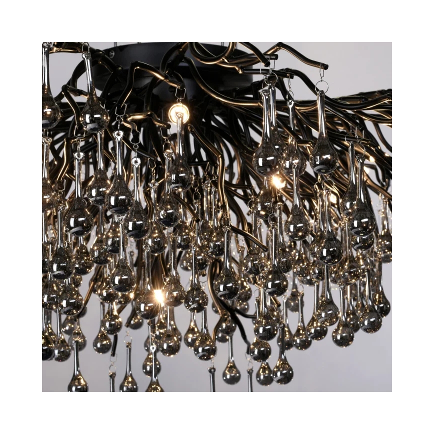 Paul Neuhaus 8092-18 - Plafone ICICLE 14xG9/40W/230V Ø 100 cm nero