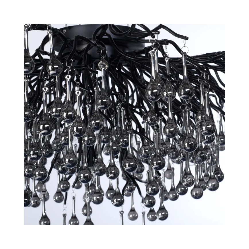 Paul Neuhaus 8092-18 - Plafone ICICLE 14xG9/40W/230V Ø 100 cm nero