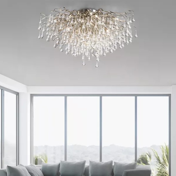 Paul Neuhaus 8092-55 - Lampadario a plafone ICICLE 14xG9/40W/230V diam. 100 cm cromo lucido