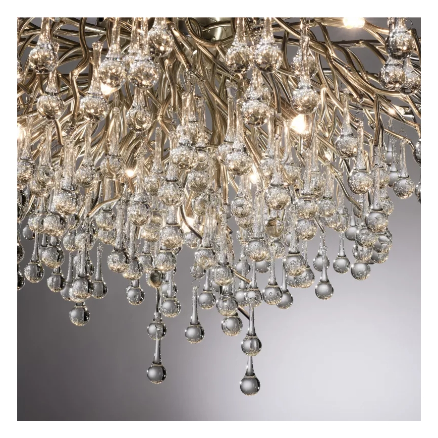 Paul Neuhaus 8092-55 - Lampadario a plafone ICICLE 14xG9/40W/230V diam. 100 cm cromo lucido