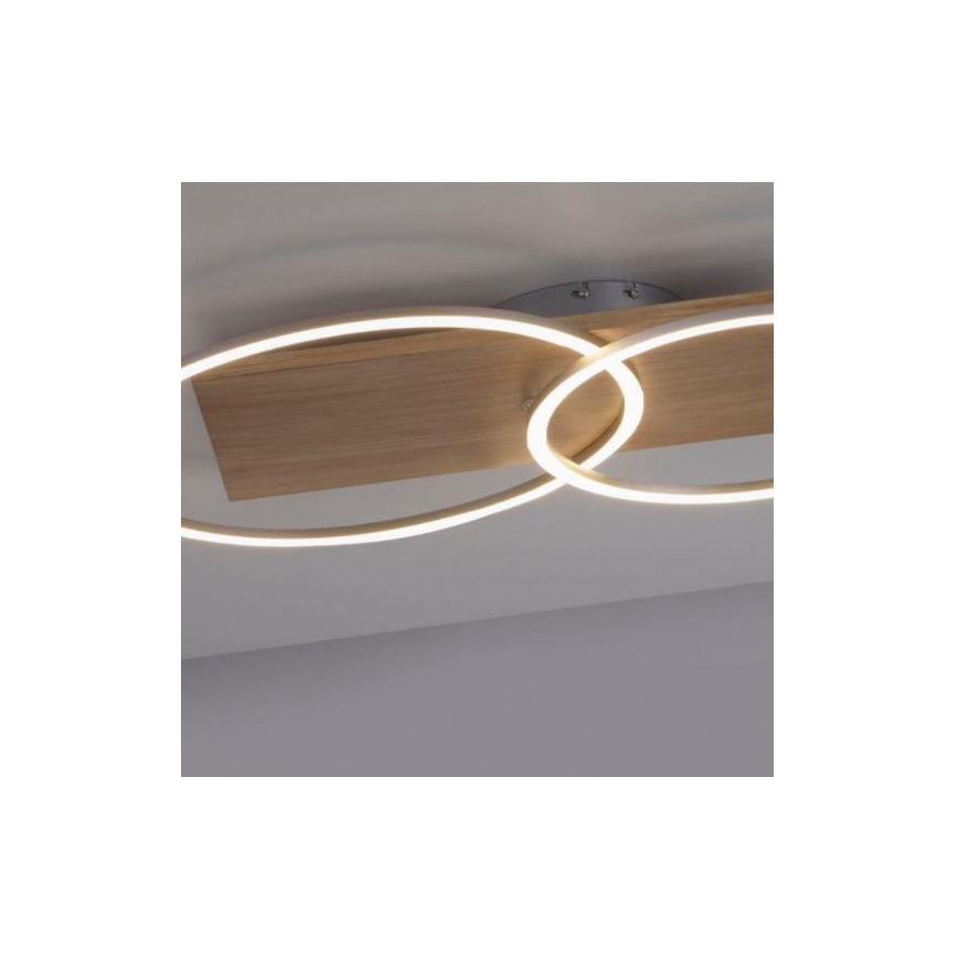 Paul Neuhaus 8329-79 - Lampadario a plafone LED dimmerabile PALMA LED/26W/230V 2700-5000K pino + telecomando