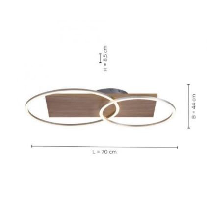 Paul Neuhaus 8329-79 - Lampadario a plafone LED dimmerabile PALMA LED/26W/230V 2700-5000K pino + telecomando