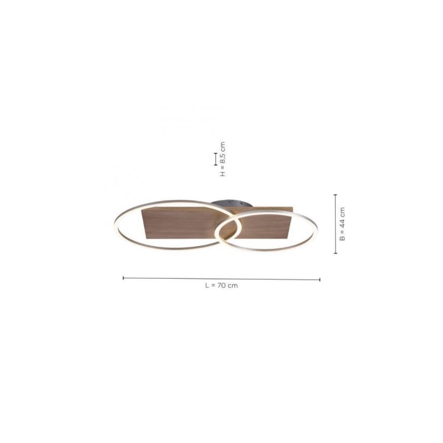 Paul Neuhaus 8329-79 - Lampadario a plafone LED dimmerabile PALMA LED/26W/230V 2700-5000K pino + telecomando