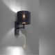 Paul Neuhaus 9646-18 - Lampada da parete a LED ROBIN 1xE27/40W/230V + LED/2,1W nero