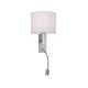 Paul Neuhaus 9646-55 - Lampada da parete a LED ROBIN 1xE27/40W/230V + LED/2,1W bianco